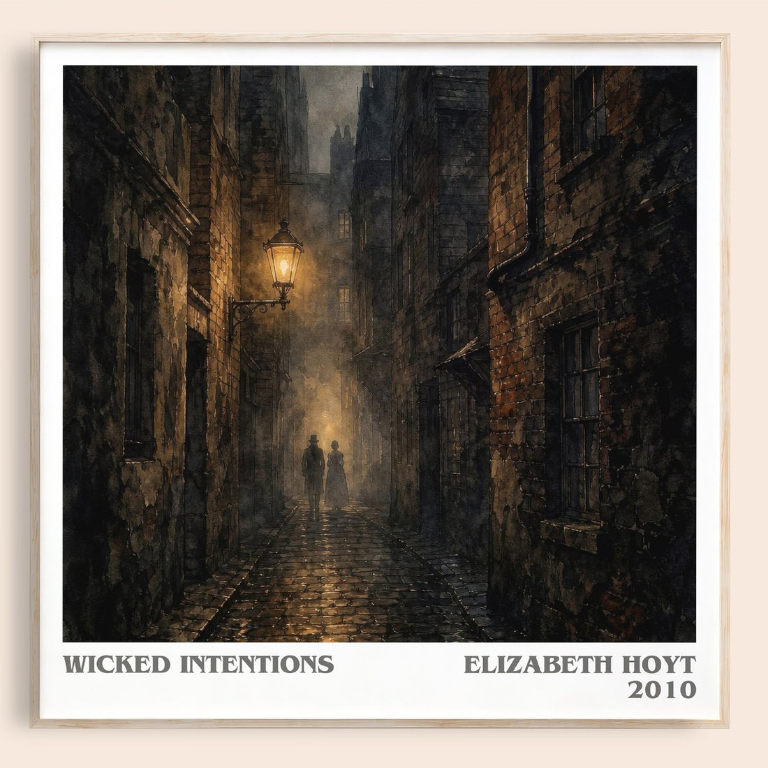Wicked Intentions literary book poster by Elizabeth Hoyt – framed literary art print