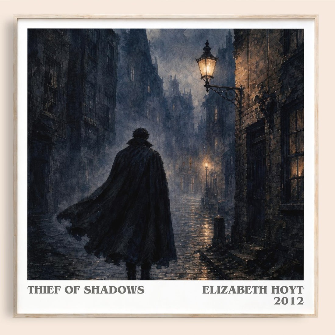 Thief of Shadows literary book poster by Elizabeth Hoyt – framed literary art print