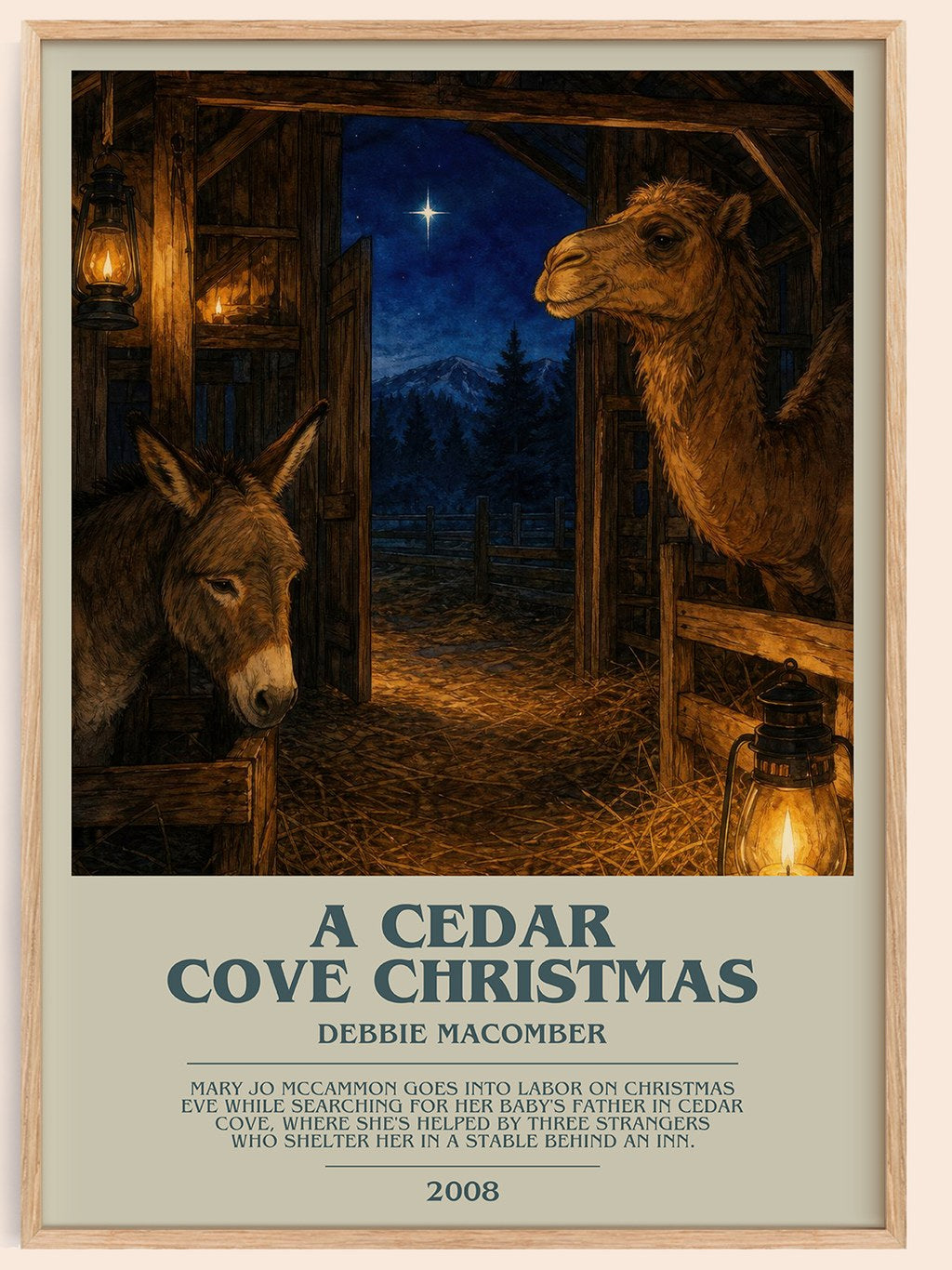 A Cedar Cove Christmas bookish book poster by Debbie Macomber – framed literary art print