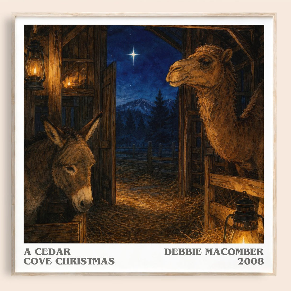 A Cedar Cove Christmas literary book poster by Debbie Macomber – framed literary art print