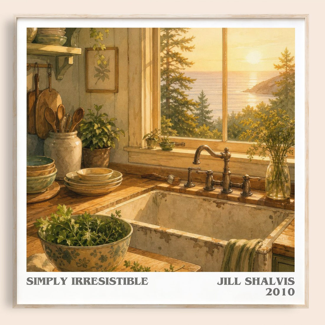 Simply Irresistible literary book poster by Jill Shalvis – framed literary art print
