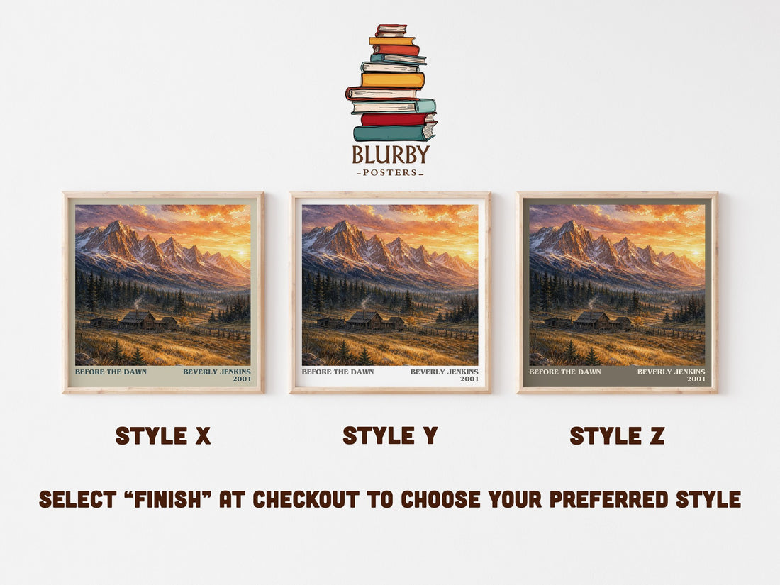 Before the Dawn literary print in frame leaning in hallway – historical fiction wall art (mockup)