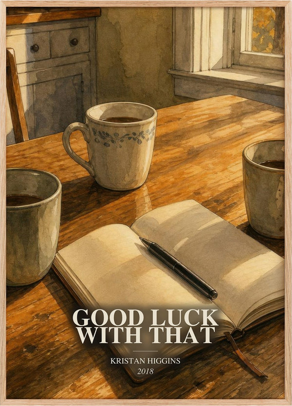 Good Luck with That Book Watercolour Illustration by Kristan Higgins