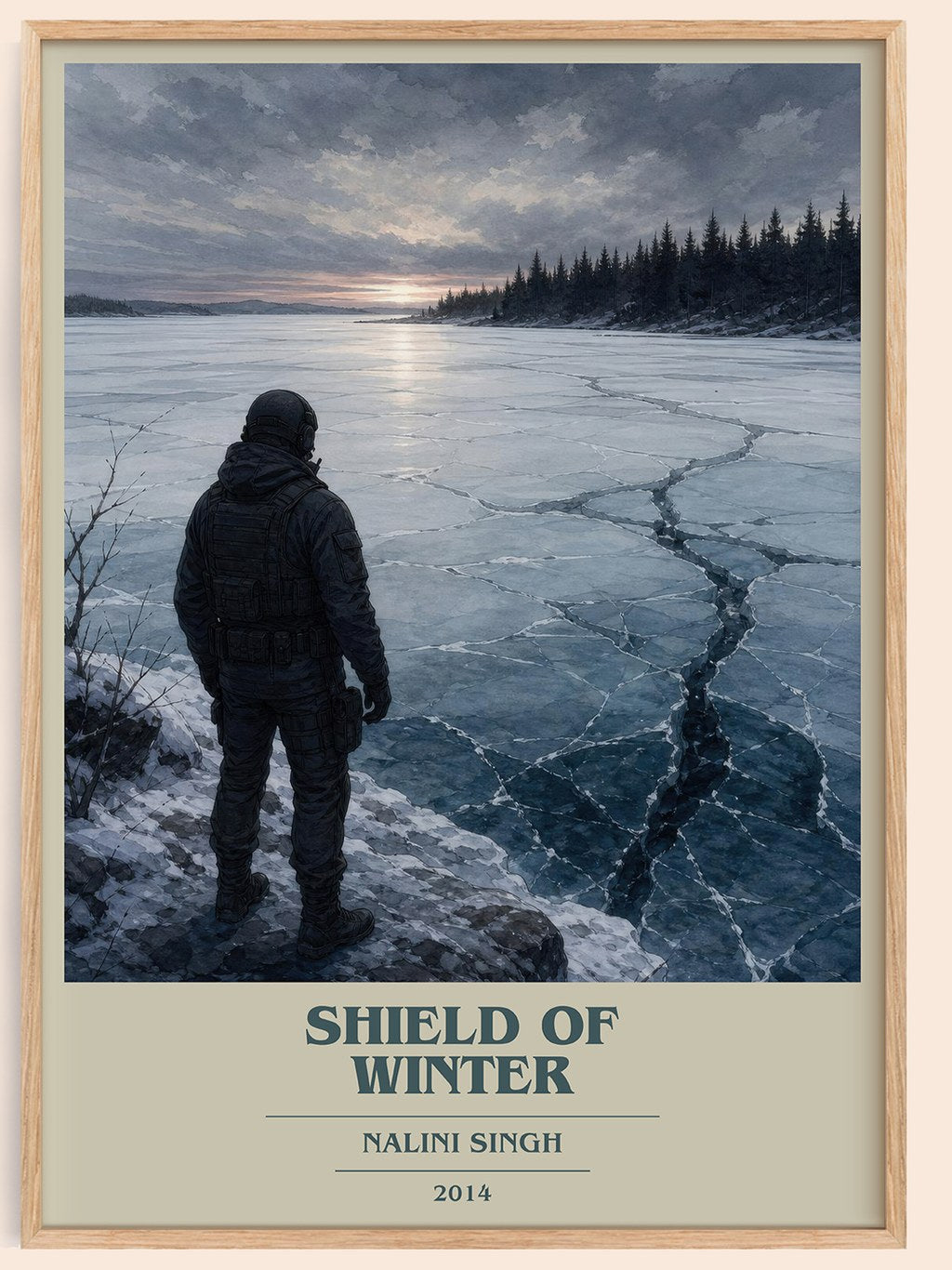 Shield of Winter book cover book poster by Nalini Singh – framed literary art print