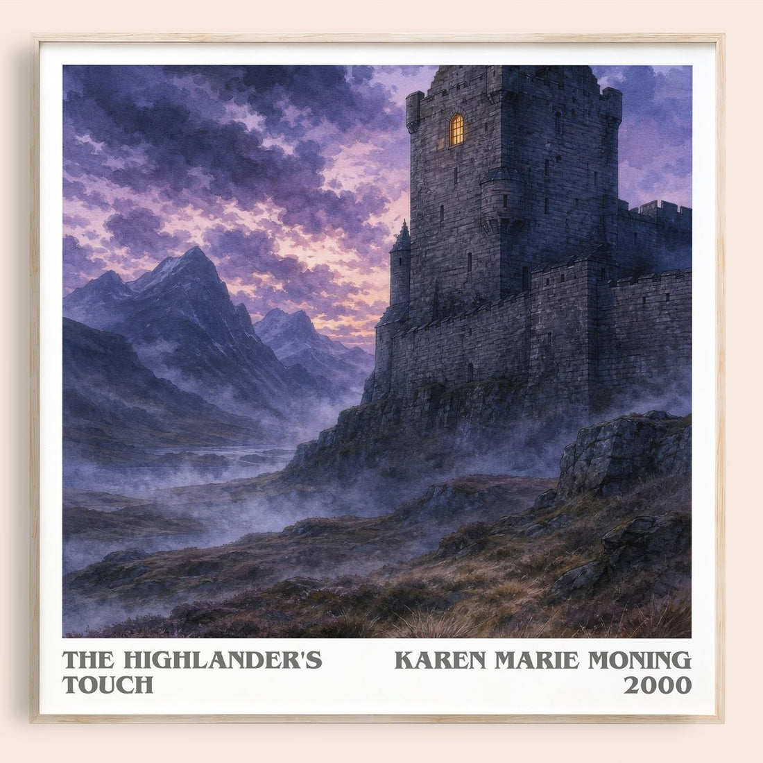 The Highlander's Touch literary book poster by Karen Marie Moning – framed literary art print