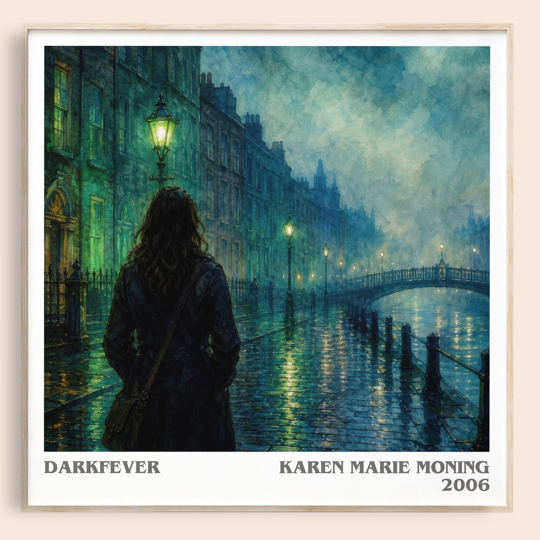 Darkfever literary book poster by Karen Marie Moning – framed literary art print