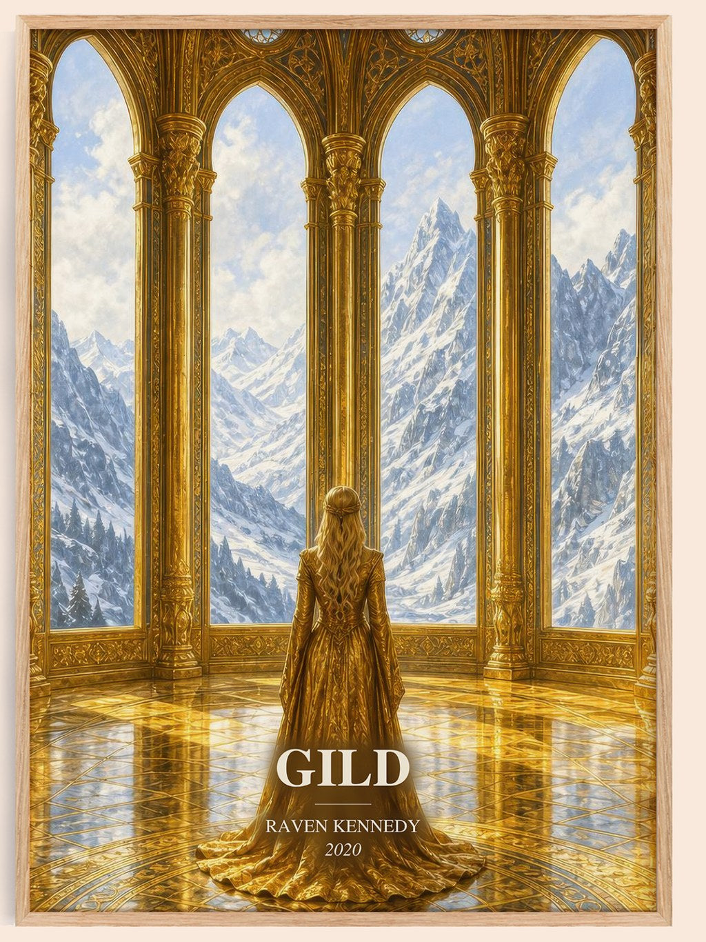 Gild watercolour book poster by Raven Kennedy – framed literary art print