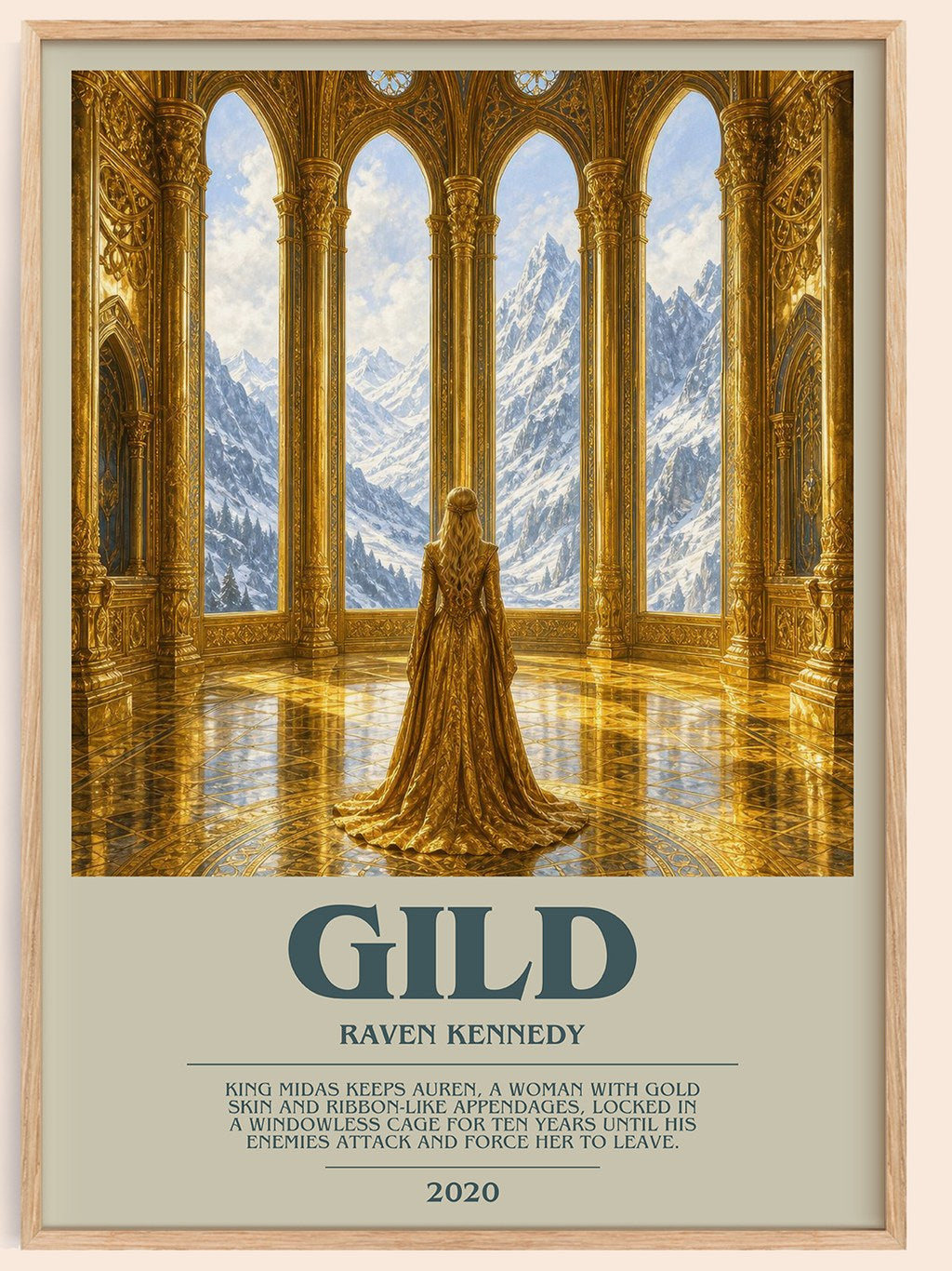 Gild bookish book poster by Raven Kennedy – framed literary art print