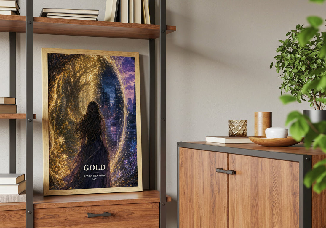Gold book watercolour illustration paper finish options – matte satin gloss