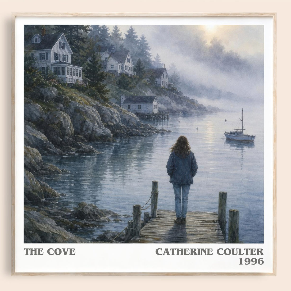 The Cove literary book poster by Catherine Coulter – framed literary art print