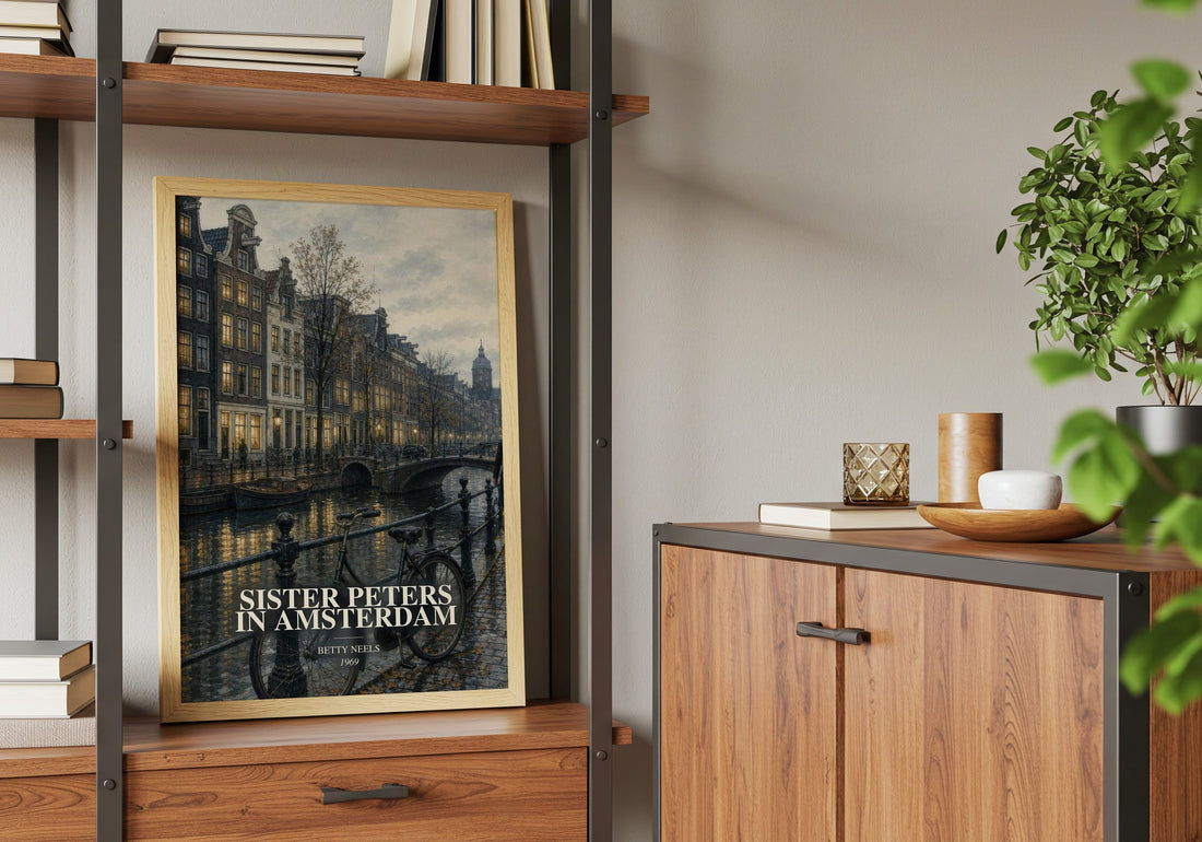 Sister Peters in Amsterdam book watercolour illustration paper finish options – matte satin gloss