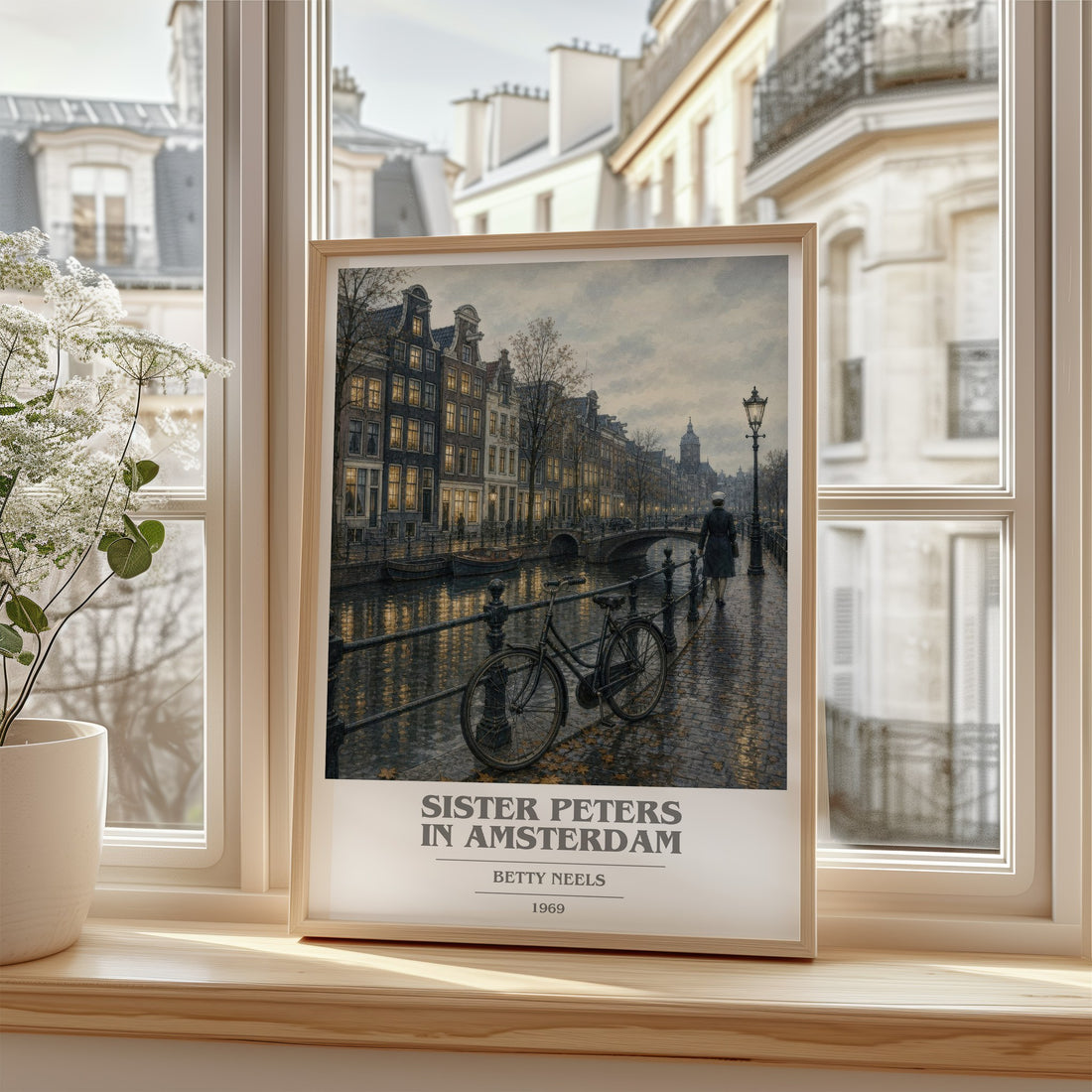 Sister Peters in Amsterdam book cover poster colour and style options – Betty Neels book art