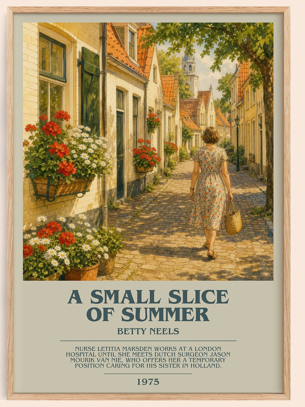 A Small Slice of Summer bookish book poster by Betty Neels – framed literary art print