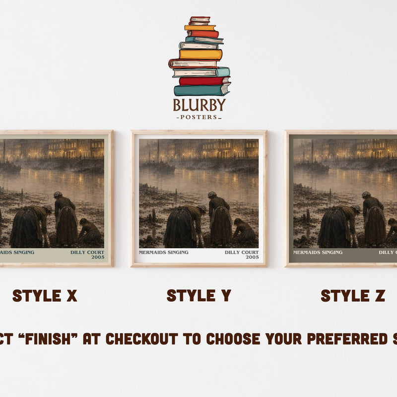 Mermaids Singing literary print in frame leaning in hallway – historical fiction wall art