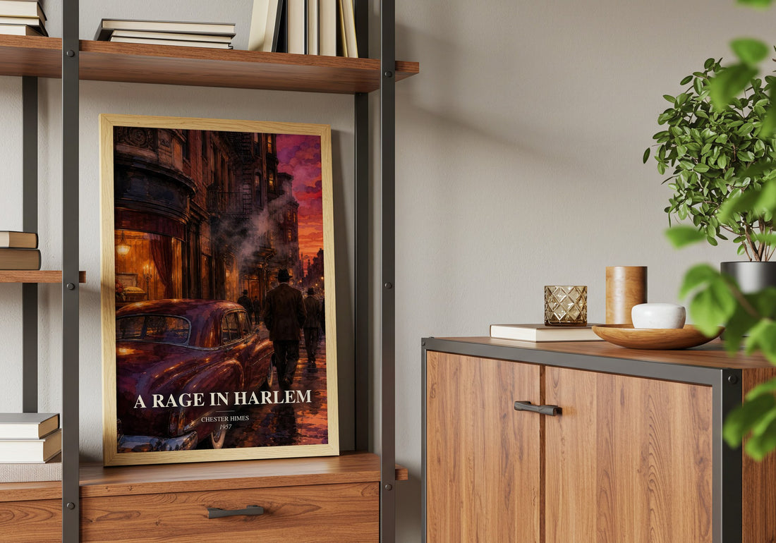 A Rage in Harlem book watercolour illustration paper finish options – matte satin gloss