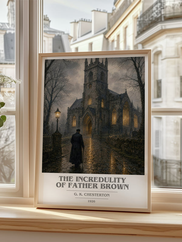 The Incredulity of Father Brown book cover poster colour and style options – G. K. Chesterton book art