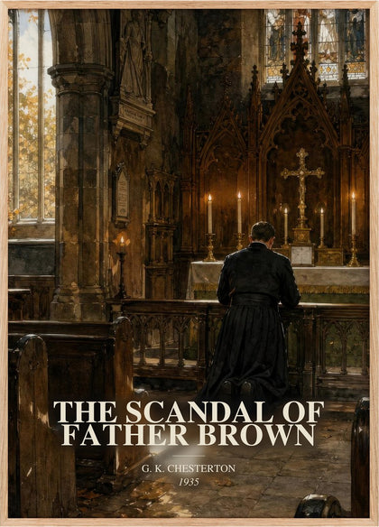 Scandal of Father Brown Book Watercolour Illustration by G. Chesterton