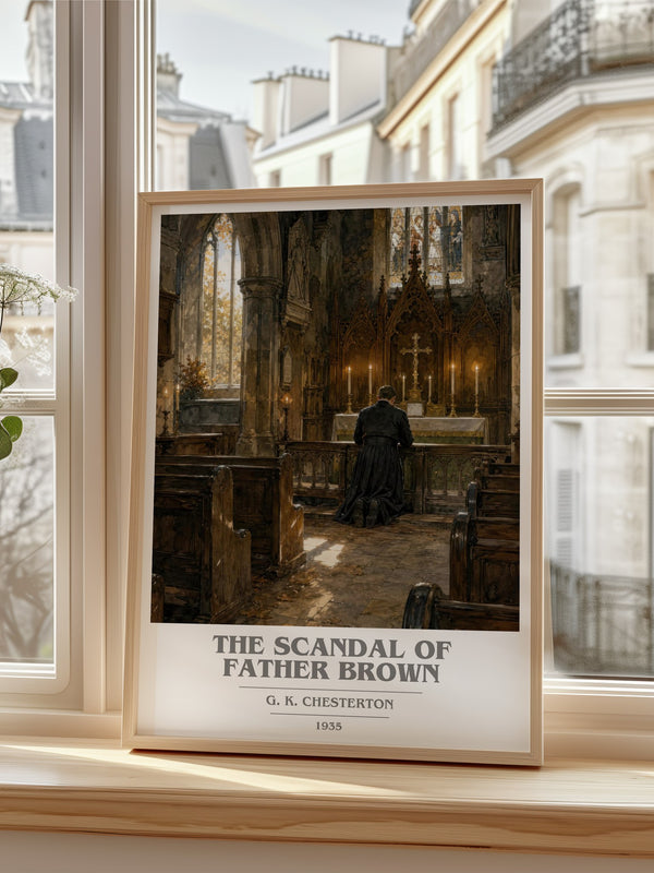 The Scandal of Father Brown book cover poster colour and style options – G. K. Chesterton book art