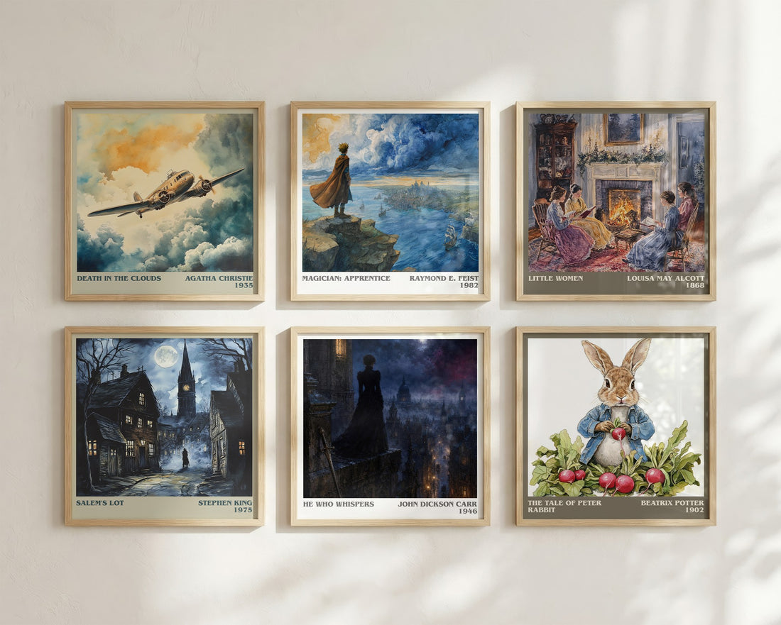 He Who Whispers literary art print colour and style options – John Dickson Carr book art