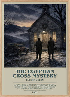 The Egyptian Cross Mystery Bookish Wall Art by Ellery Queen