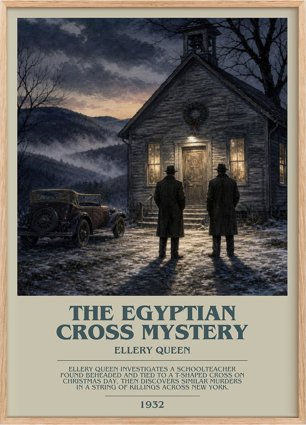 The Egyptian Cross Mystery Bookish Wall Art by Ellery Queen