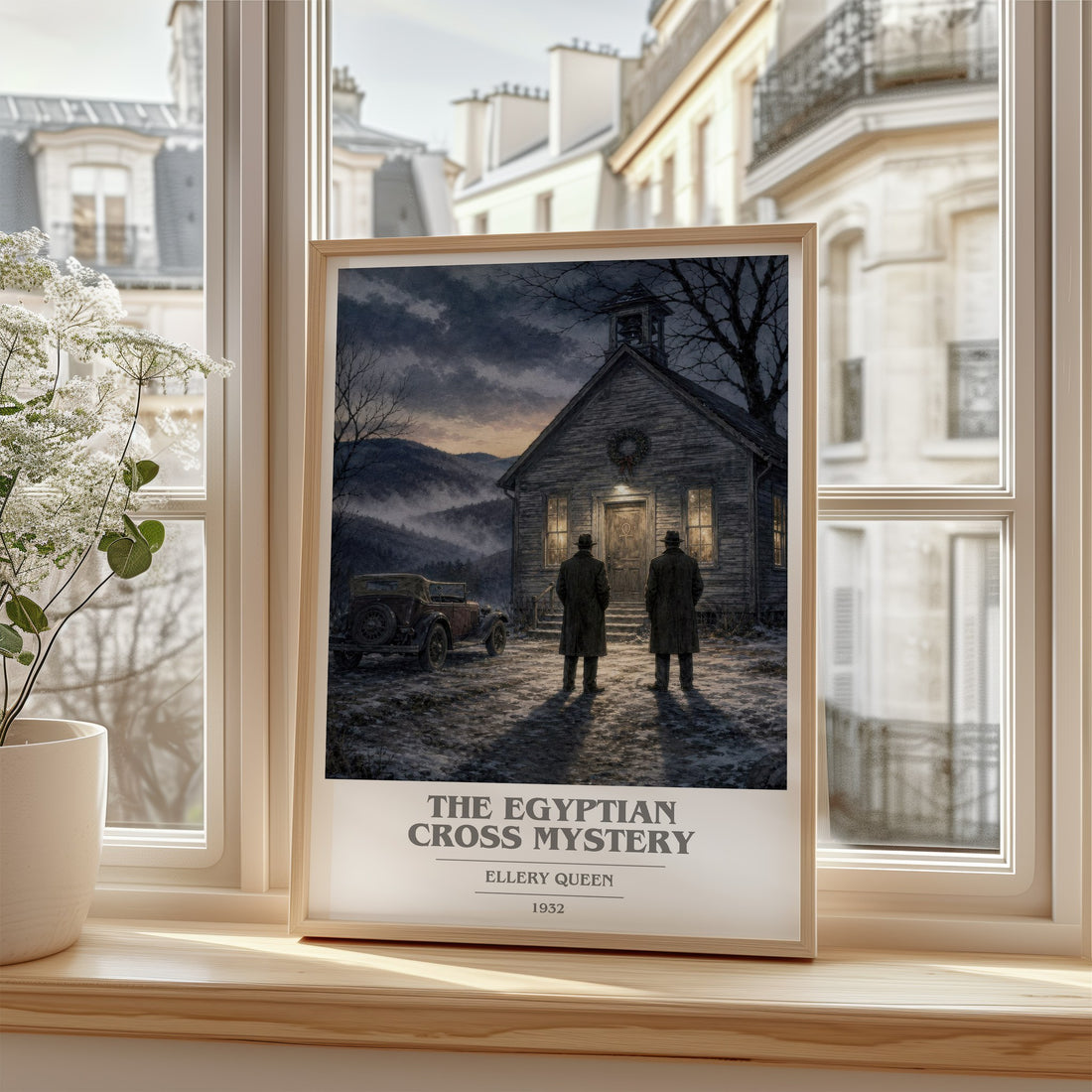 The Egyptian Cross Mystery book cover poster colour and style options – Ellery Queen book art