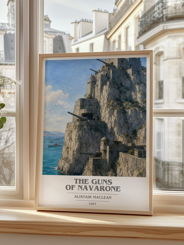 The Guns of Navarone book cover poster colour and style options – Alistair MacLean book art