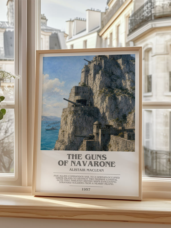 The Guns of Navarone bookish poster colour and style options – Alistair MacLean book art