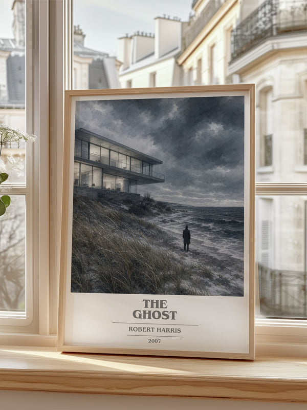 The Ghost book cover poster colour and style options – Robert Harris book art