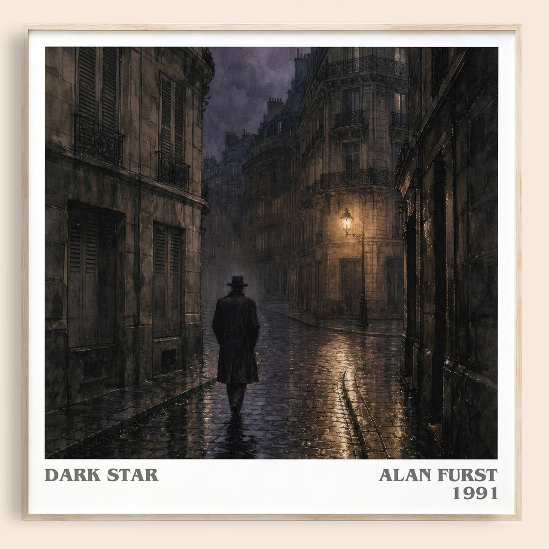 Dark Star literary book poster by Alan Furst – framed literary art print