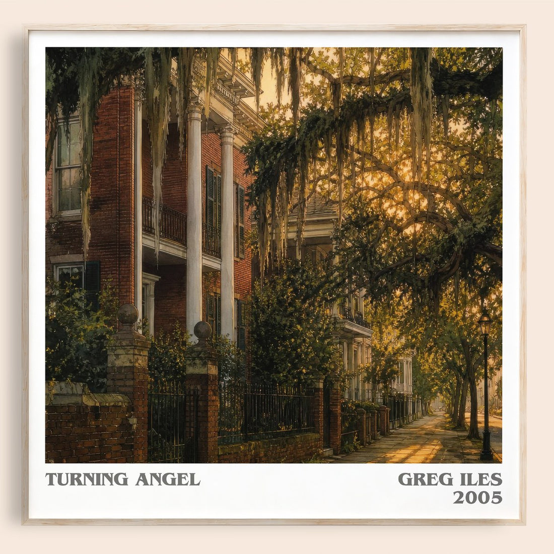 Turning Angel literary book poster by Greg Iles – framed literary art print
