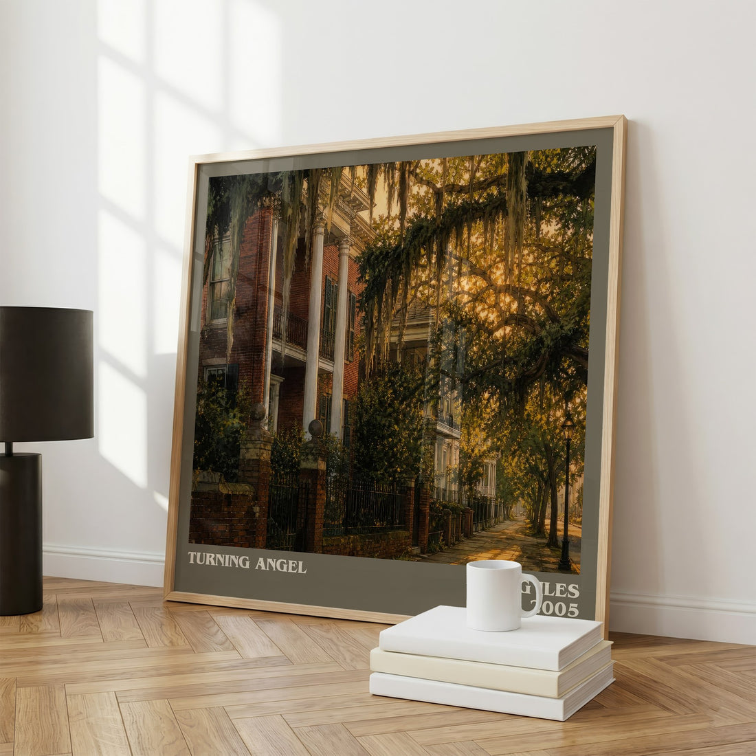 Turning Angel literary print framed by window – literary home decor