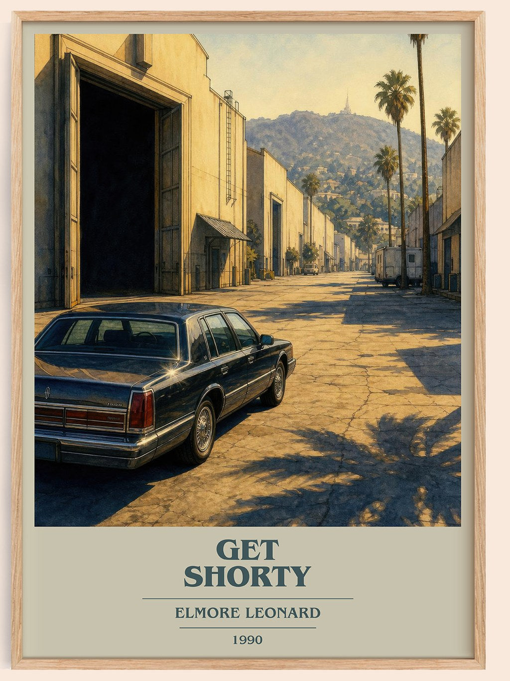 Get Shorty book cover book poster by Elmore Leonard – framed literary art print