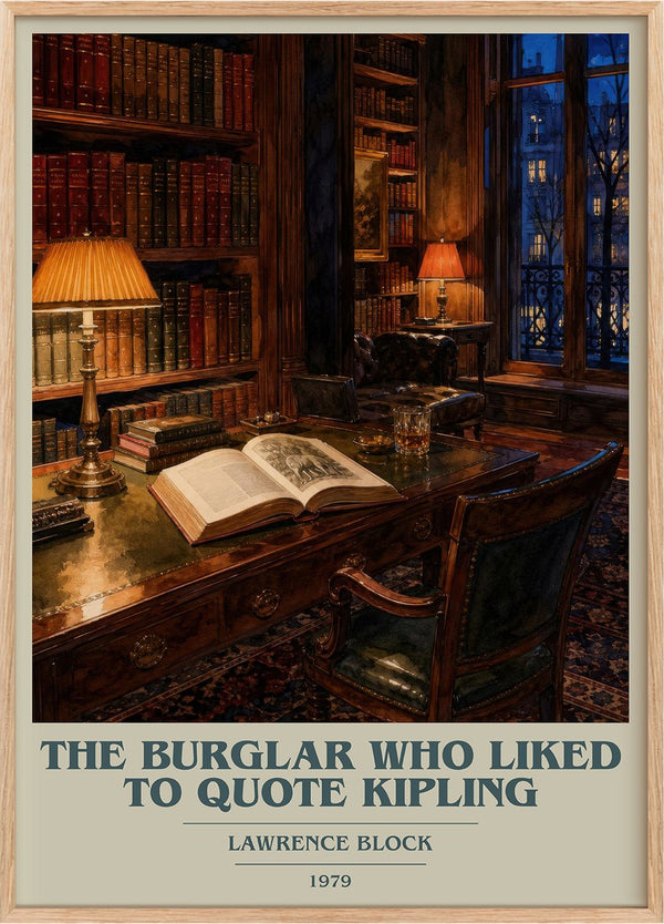 Burglar Who Liked to Quote Kipling Book Cover Poster by Lawrence Block