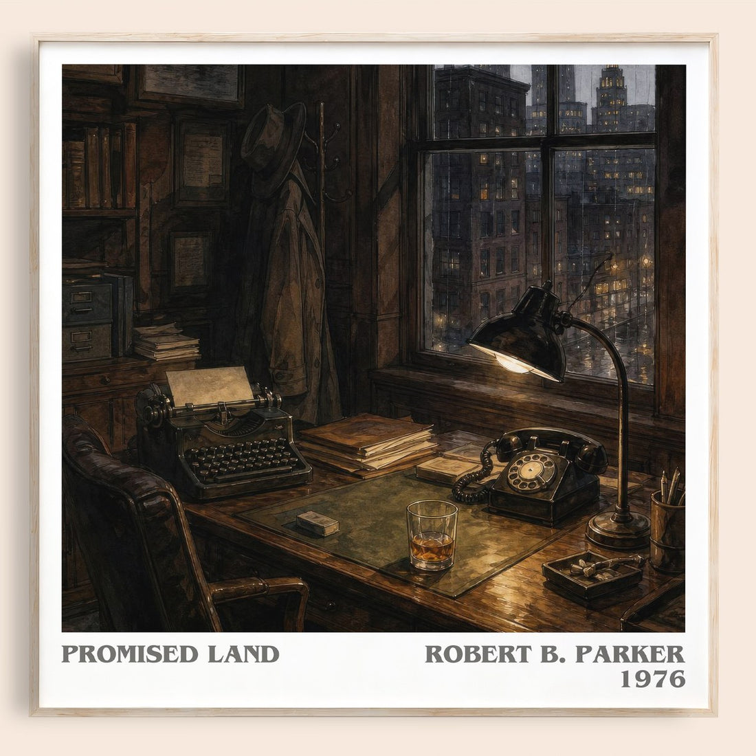 Promised Land literary book poster by Robert B. Parker – framed literary art print