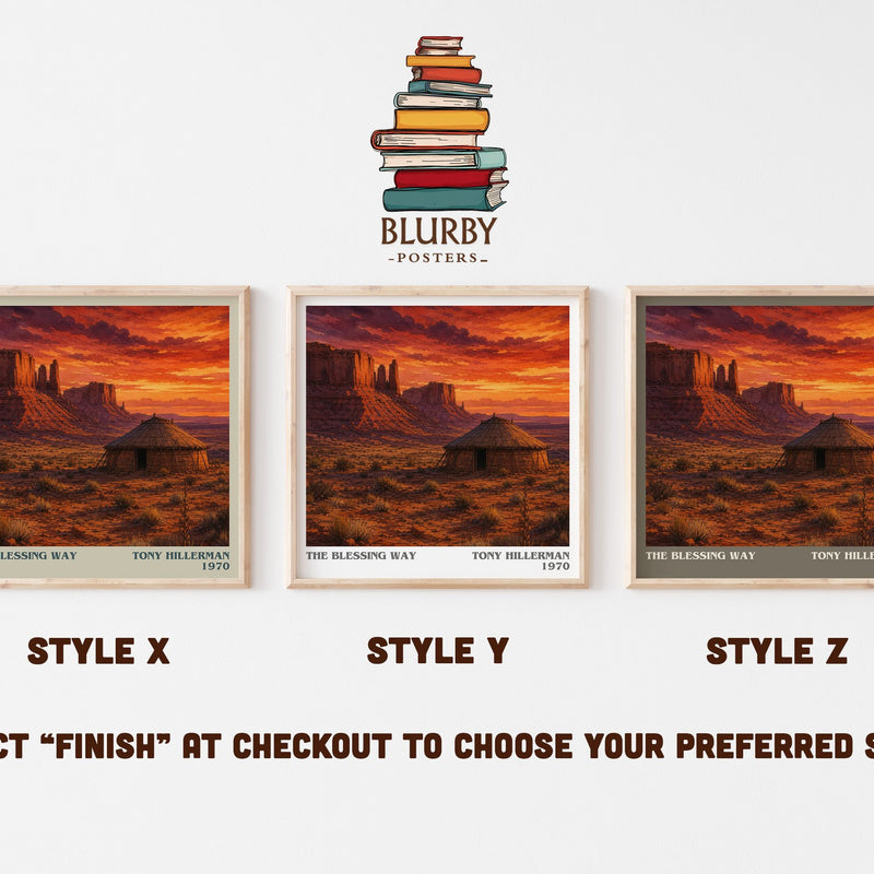 The Blessing Way literary print in frame leaning in hallway – mystery wall art