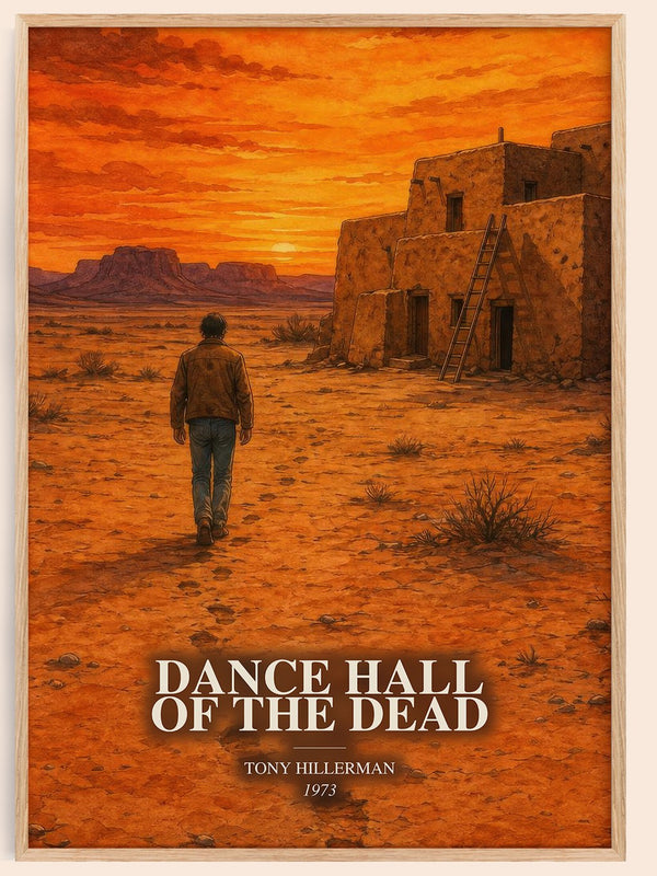 Dance Hall of the Dead watercolour book poster by Tony Hillerman – framed literary art print