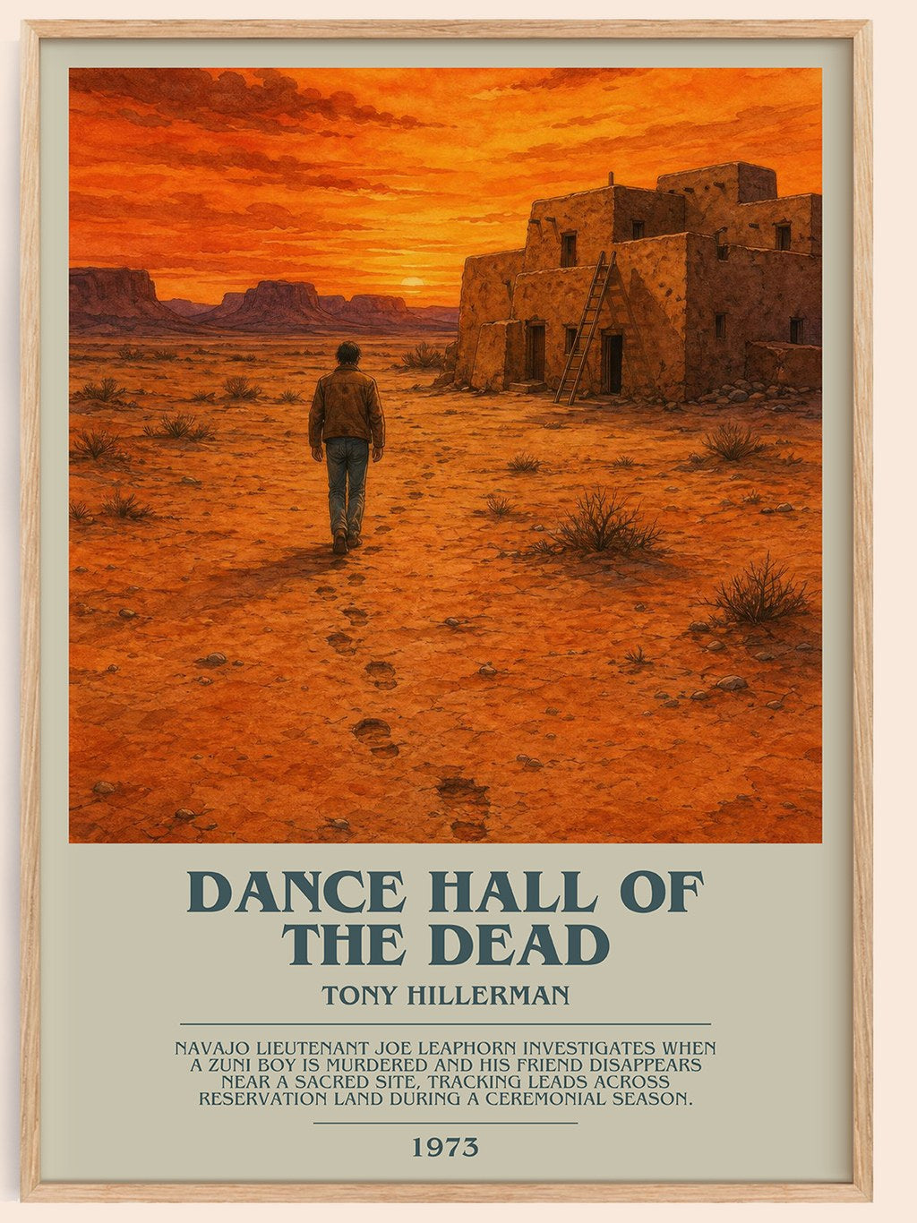 Dance Hall of the Dead bookish book poster by Tony Hillerman – framed literary art print