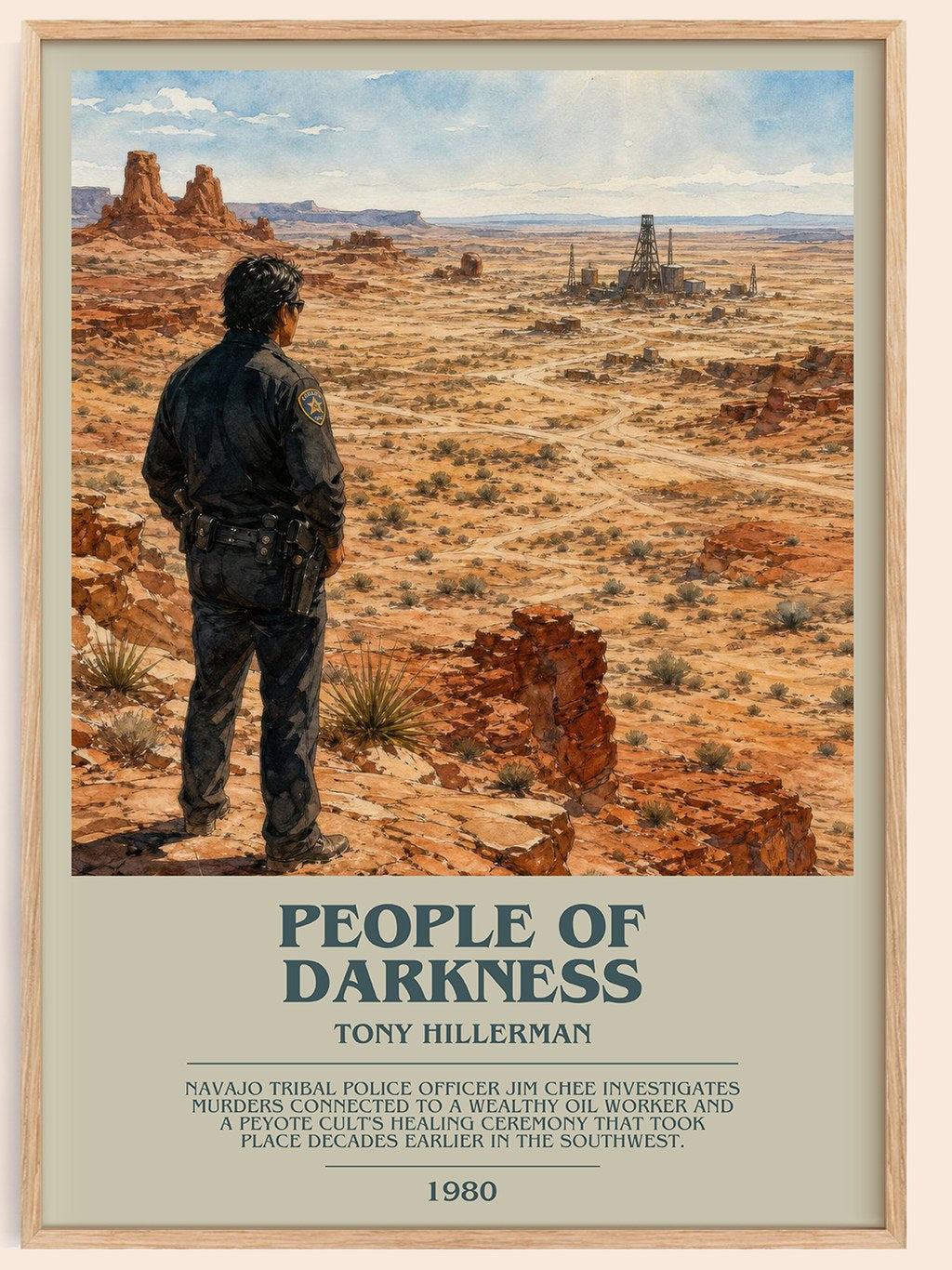People of Darkness bookish book poster by Tony Hillerman – framed literary art print