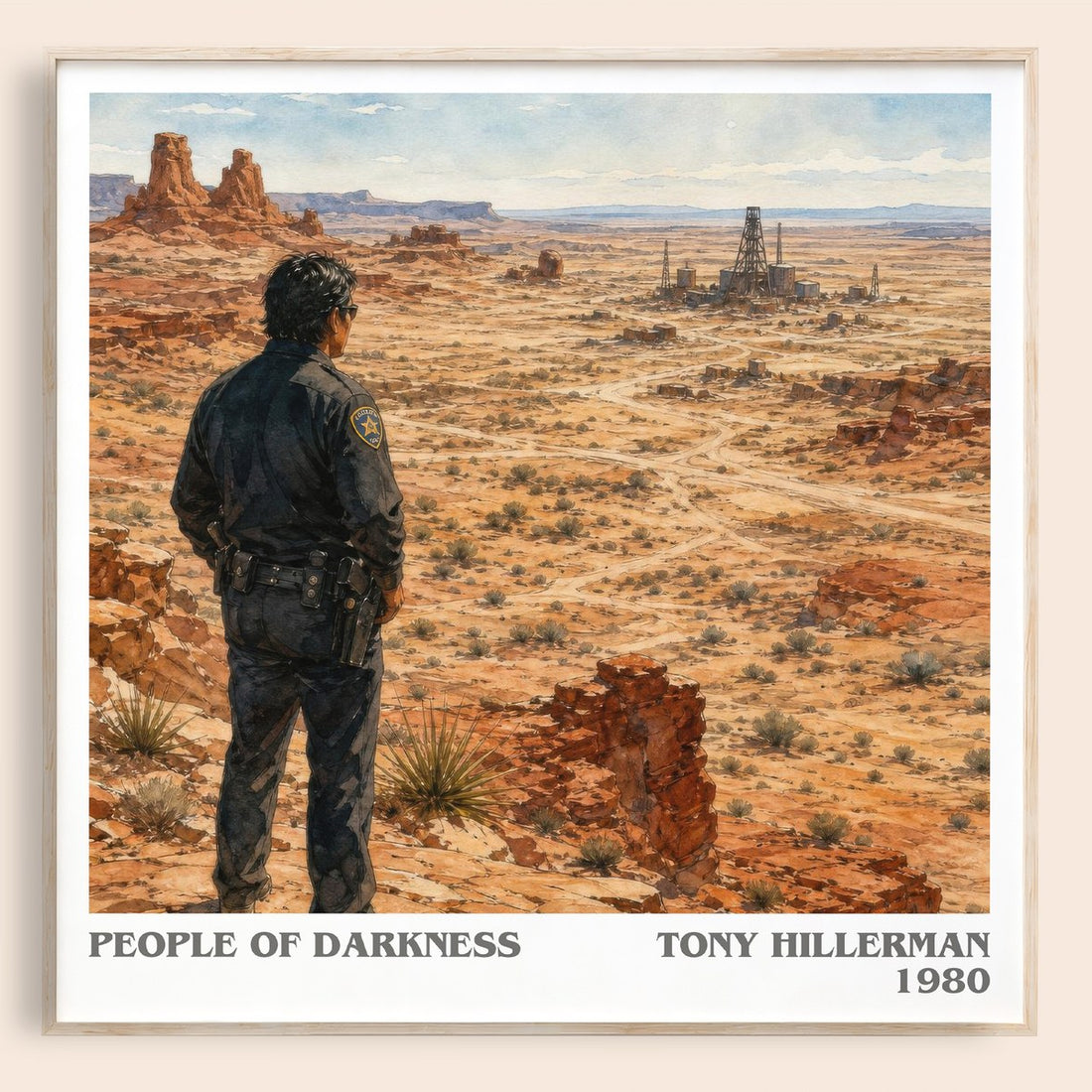 People of Darkness literary book poster by Tony Hillerman – framed literary art print