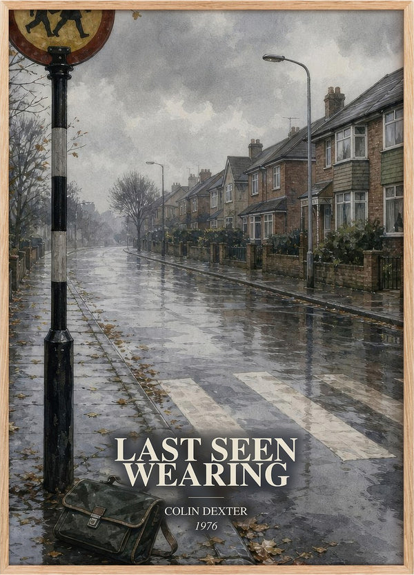 Last Seen Wearing Book Watercolour Illustration by Colin Dexter