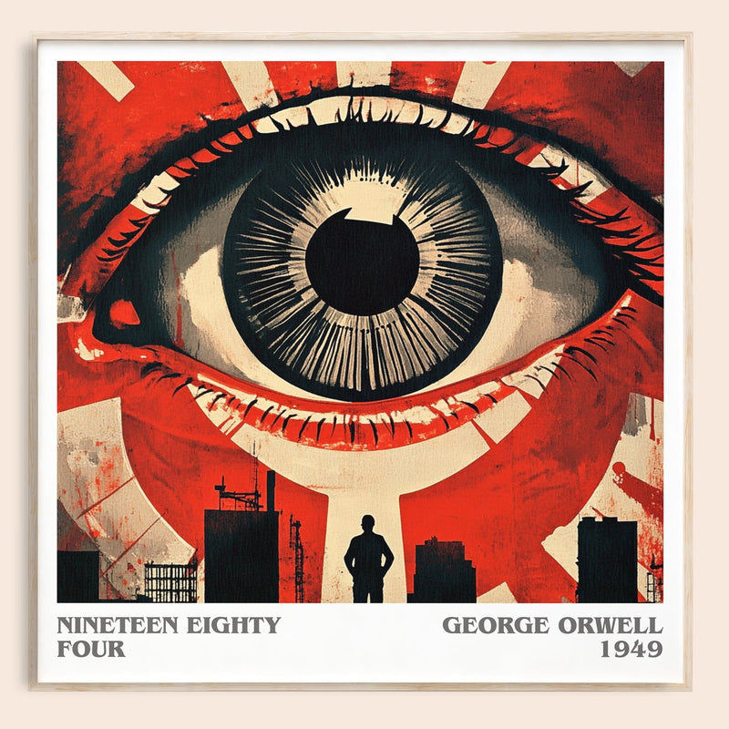 1984 literary book poster by George Orwell – framed literary art print