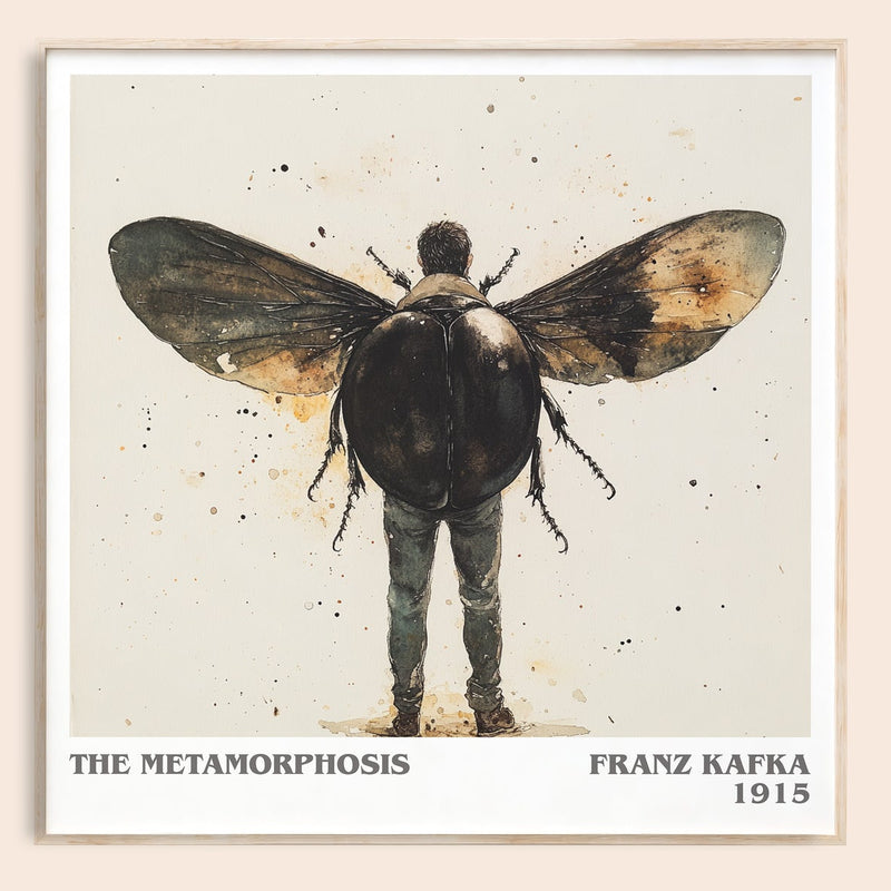 Metamorphosis literary book poster by Frank Kafka – framed literary art print