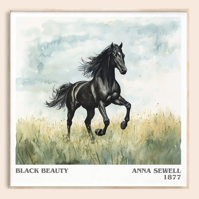 Black Beauty Literary Art Print by Anna Sewell