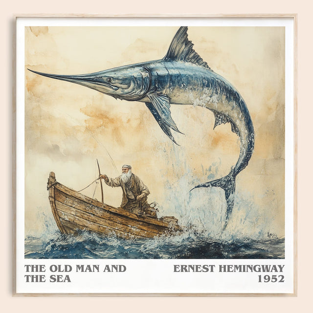 The Old Man and the Sea Literary Art Print by Ernest Hemingway