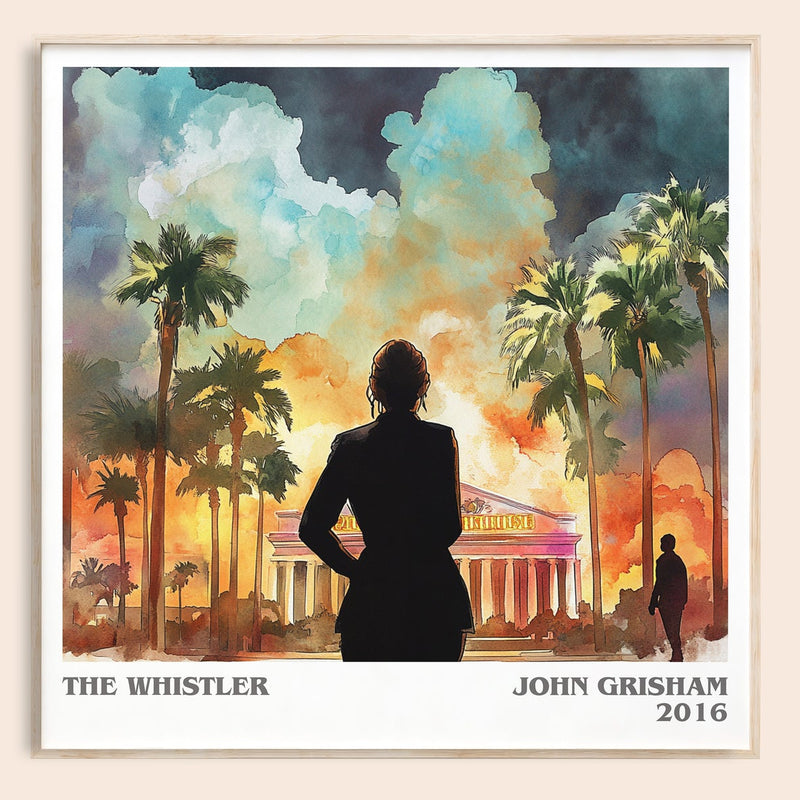 The Whistler literary book poster by John Grisham – framed literary art print