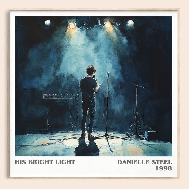 His Bright Light literary book poster by Danielle Steel – framed literary art print