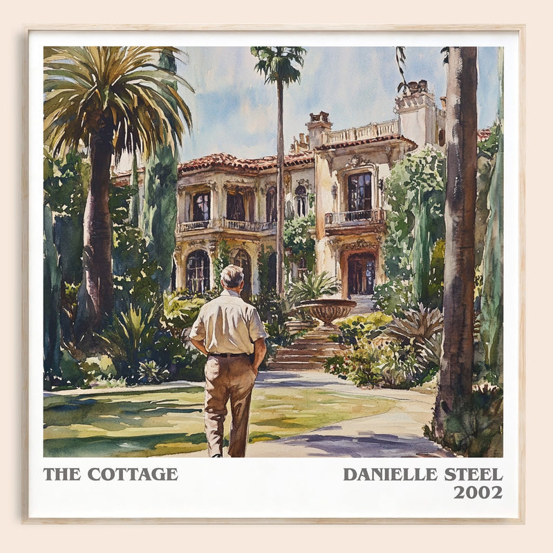 The Cottage literary book poster by Danielle Steel – framed literary art print