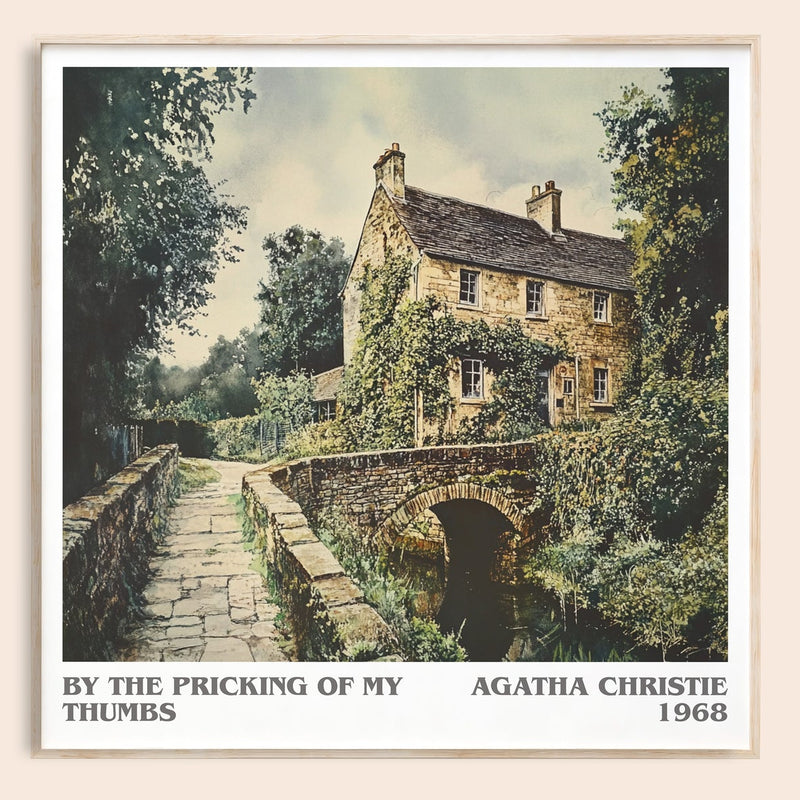 By the Pricking of My Thumbs literary book poster by Agatha Christie – framed literary art print