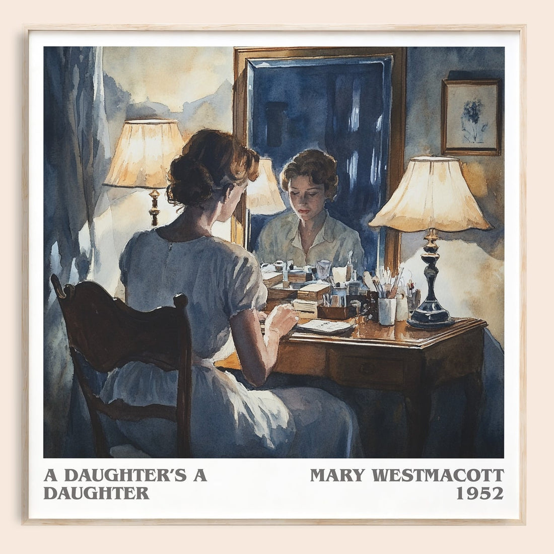 A Daughter's a Daughter literary book poster by Mary Westmacott – framed literary art print
